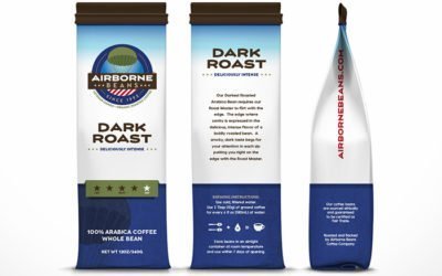Airborne Beans Coffee Bag Design
