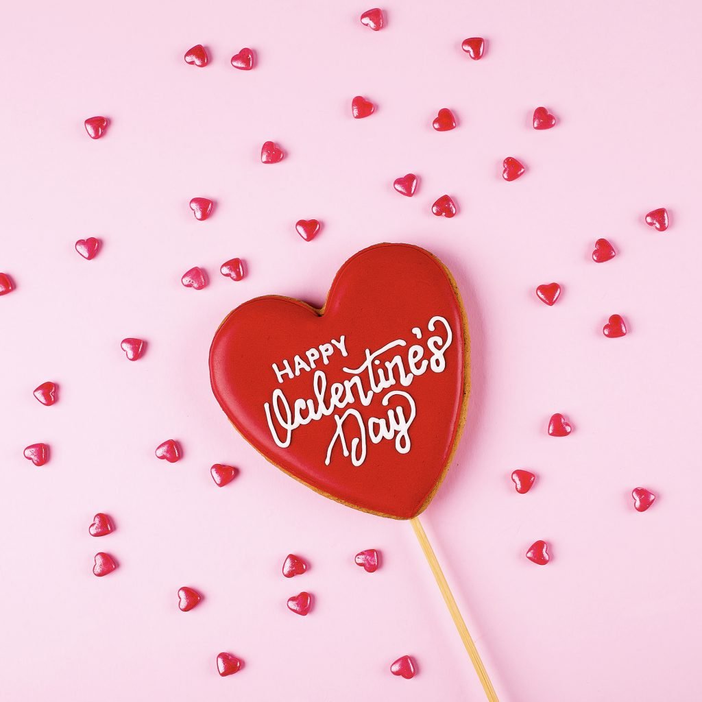 Valentines heart shaped popsicle