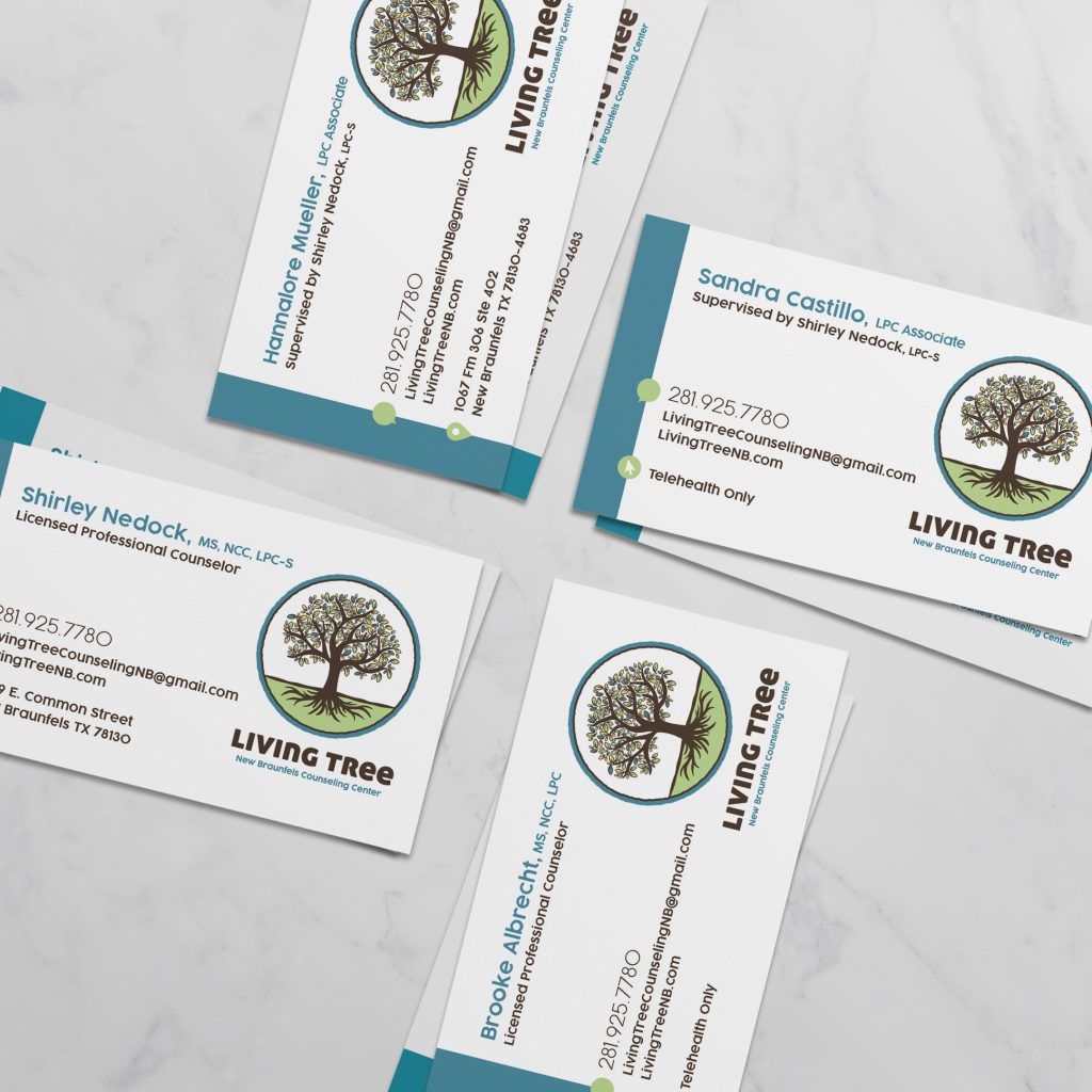 Living Tree NB Counseling Center Business Cards