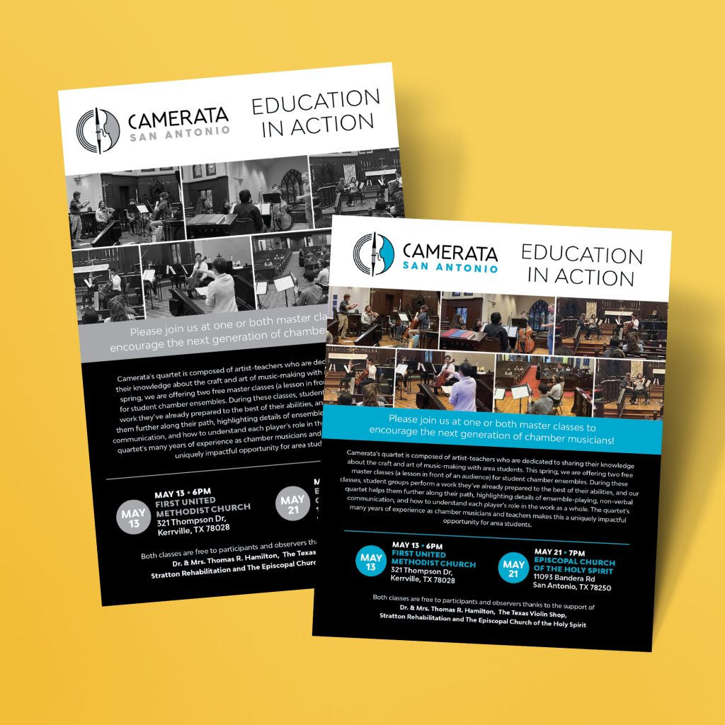 Camerata San Antonio Ad Design