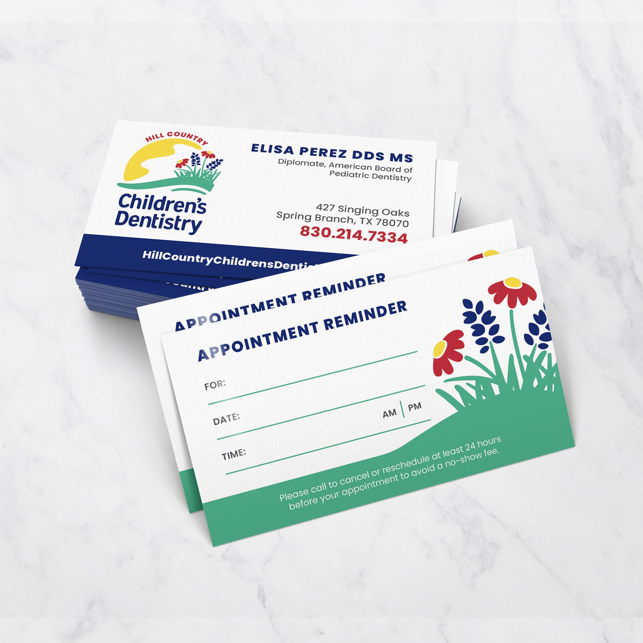 Hill Country Children’s Dentistry Business Card Design