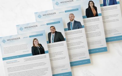 New Weisinger Law Firm Attorney Flyers