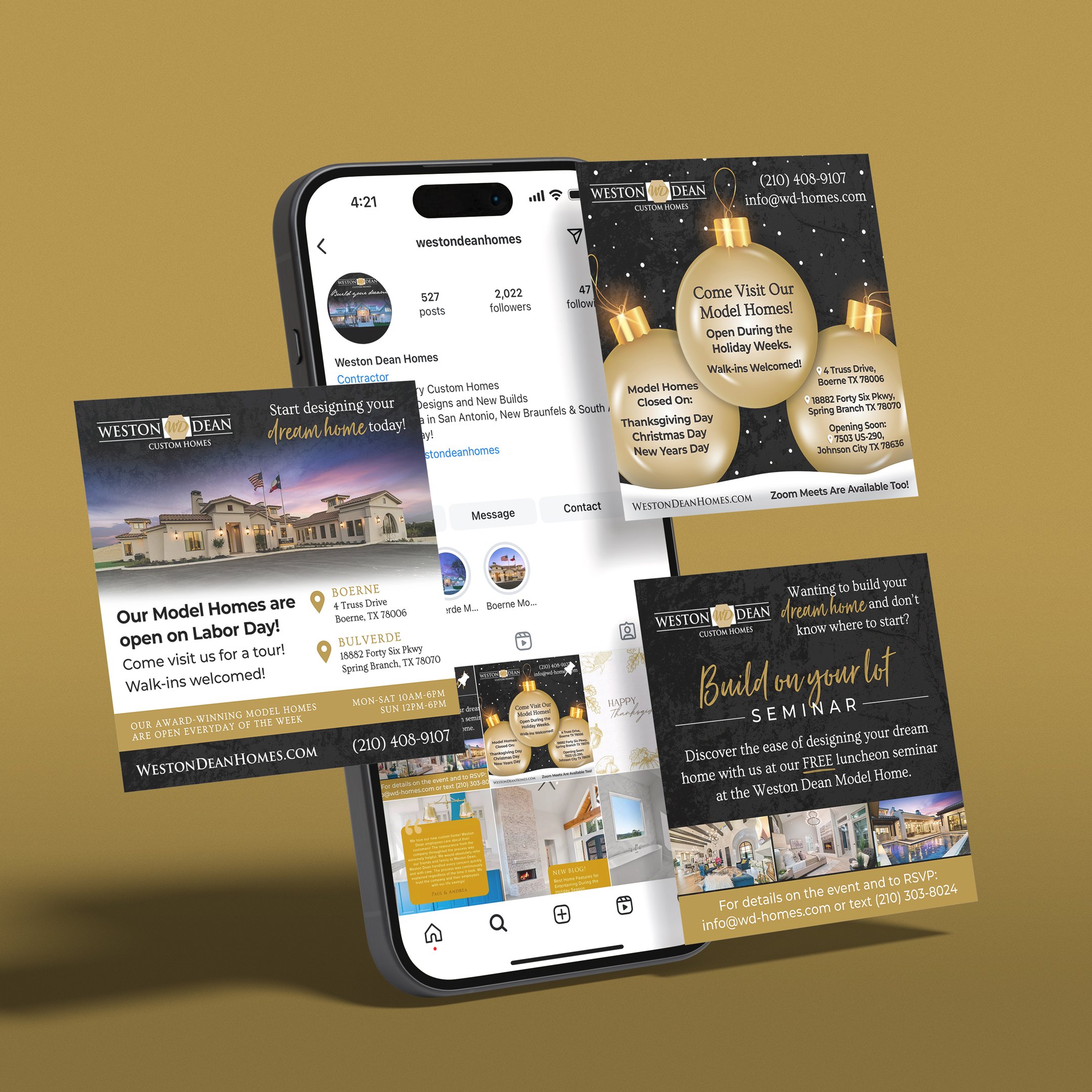 Weston Dean Custom Homes Digital Ads