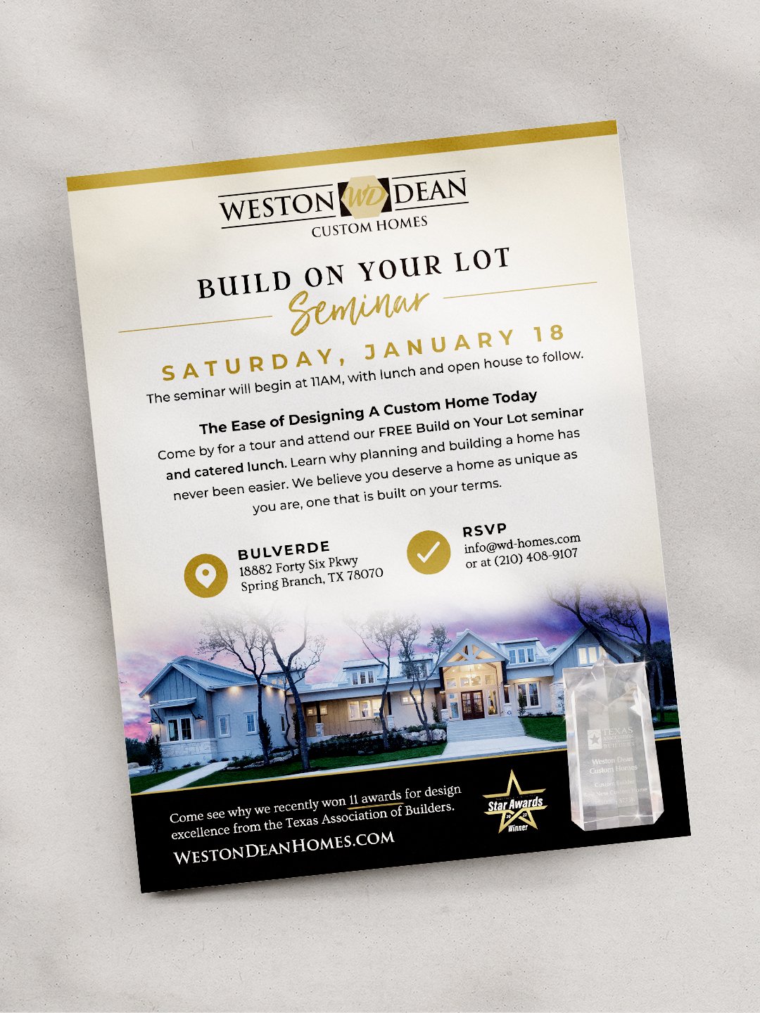Build on Your Lot Seminar Flyer Design