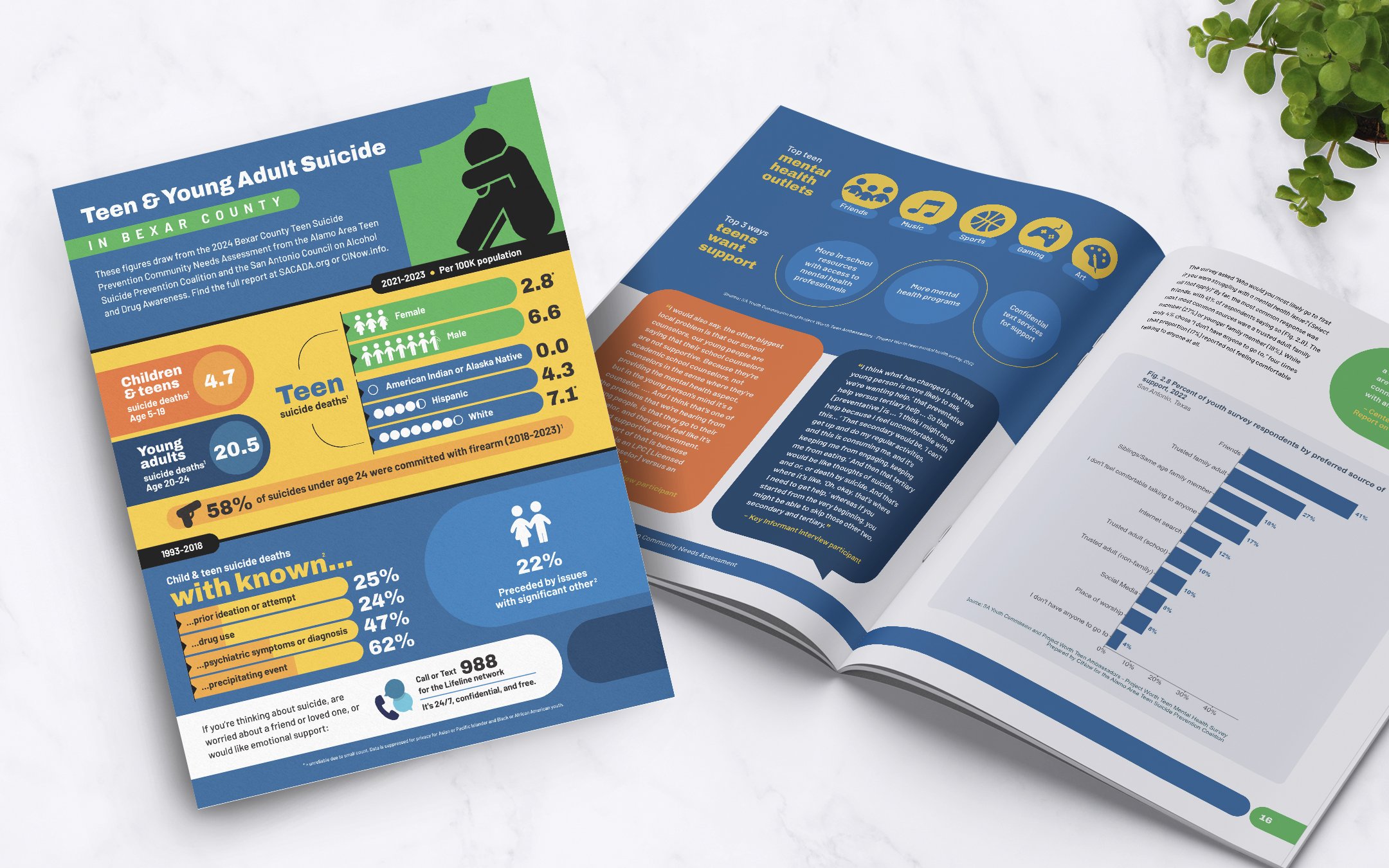 2024 Teen Suicide Prevention Needs Report & Infographic Design