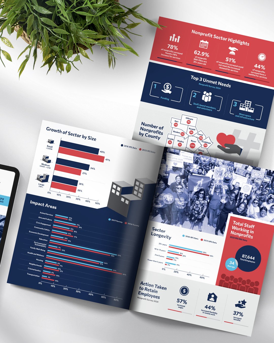 2024 Nonprofit Sector Report & Brochure Design