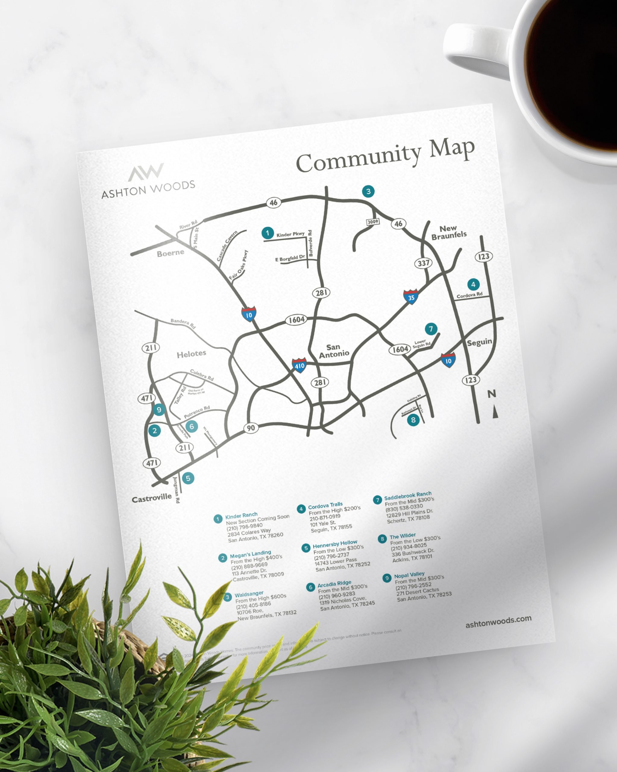 Ashton Woods Community Map