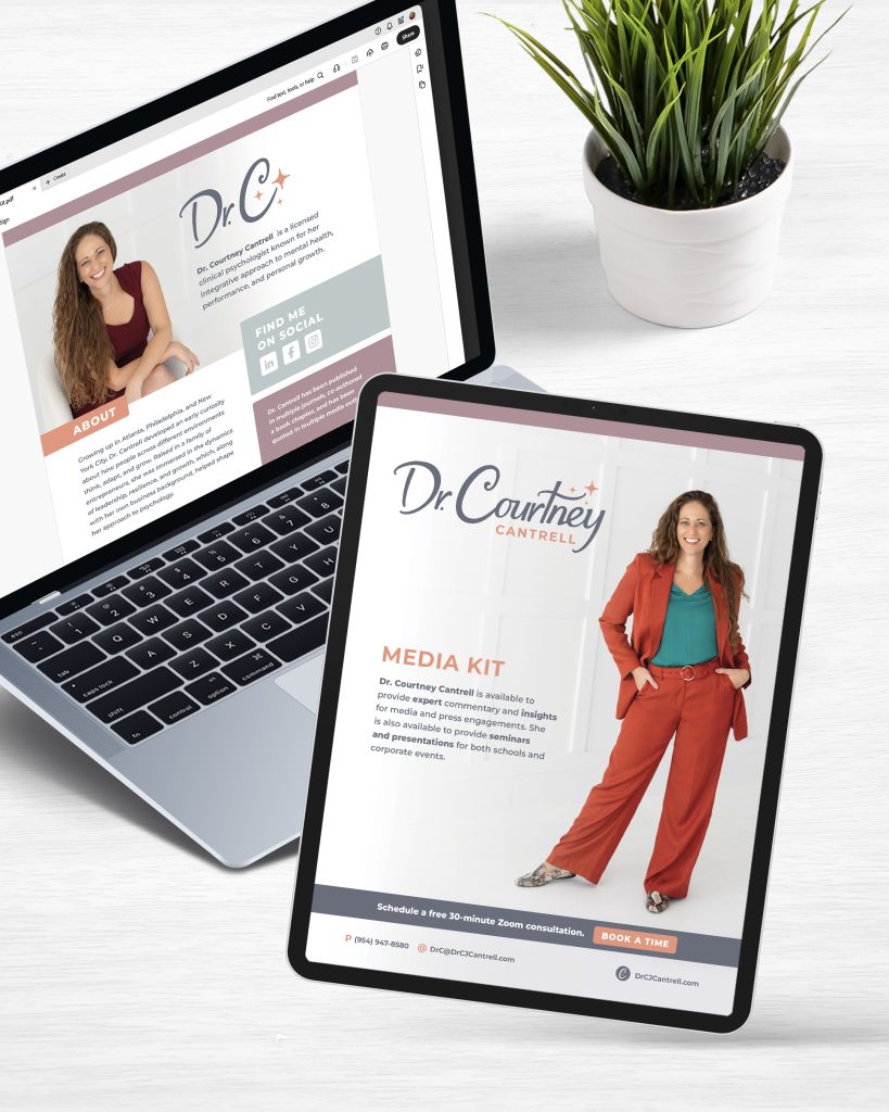 Dr Courtney Cantrell Media Kit Design