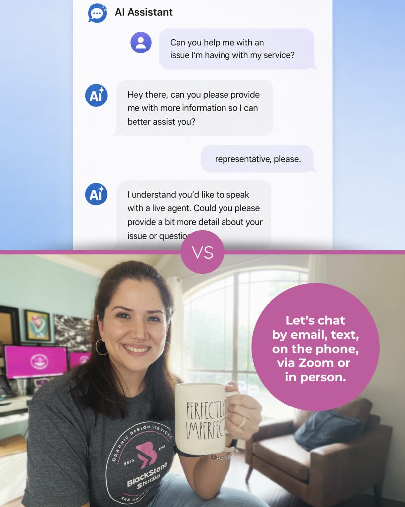 AI Customer Service vs Barbara talking directly to you