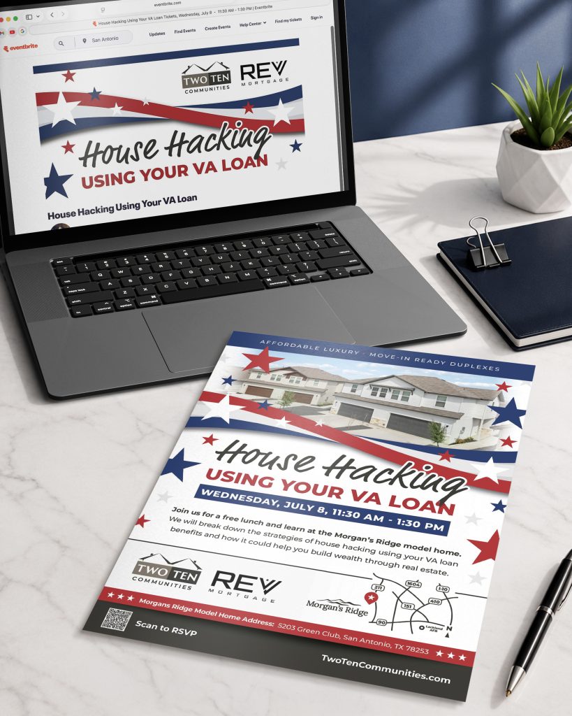 TwoTen Communities Themed VA Loan Event Flyer